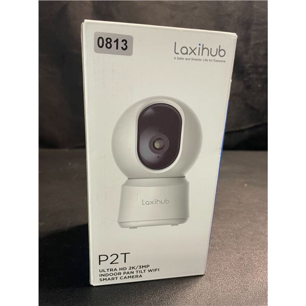1 Laxihub P2T Ultra HD 2K/3MP Indoor Pan/Tilt WiFi Smart Home Security Camera - Brand New!