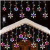 Image 1 : 1 Box of LED Christmas Snowflake Icicle Lights for Outdoors - 17FT - Christmas String Lights - New