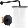 Image 1 : 1 Matte Black Shower System w/ 10" Round Rainfall Showerhead - Brand New in Box