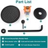 Image 5 : 1 Matte Black Shower System w/ 10" Round Rainfall Showerhead - Brand New in Box