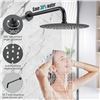 Image 8 : 1 Matte Black Shower System w/ 10" Round Rainfall Showerhead - Brand New in Box