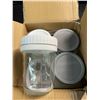 Image 1 : 1 Box of 4 Glass Overnight Oats Containers/Food Storage Jars/Cannisters - New