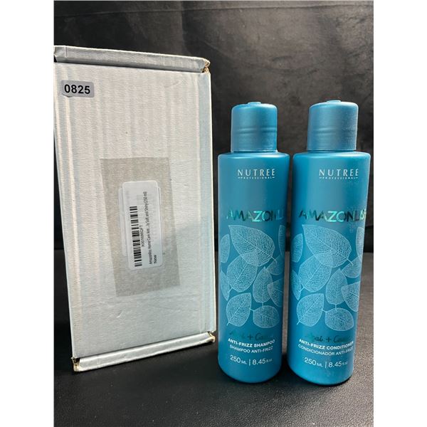 Nutree Professional Amazonliss Anti-Frizz Shampoo + Conditioner Set - 250ml Each (Acai+Cocoa) - New