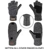 Image 2 : 4 Pairs of ViGrace Winter Knitted Convertible Fingerless Gloves/Mittens for Winter - Brand New