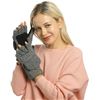 Image 1 : 4 Pairs of ViGrace Winter Knitted Convertible Fingerless Gloves/Mittens for Winter - Brand New
