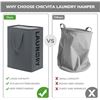Image 4 : 2 Large Collapsible Cloth Laundry Baskets/Laundry Hampers - 75L Capacity - New