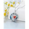 Image 2 : 1 Tree of Life Necklace for Women - 925 Sterling Silver w/ Crystal Birthstone Pendant (Ruby) New