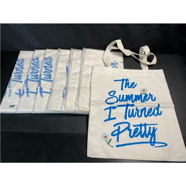 Lot of 7 "The Summer I Turned Pretty" Tote Bags - 15" x 13" Size - Brand New