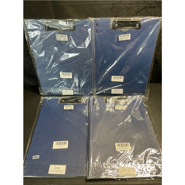 4 File Clipboards (A4 Size) - Blue - Brand New