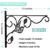Image 5 : 4 Packs of Hanging Plant Brackets for Hanging Baskets - 2 Per Pack/8 Total - 9.3" x 13" Size - New!