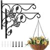 Image 1 : 4 Packs of Hanging Plant Brackets for Hanging Baskets - 2 Per Pack/8 Total - 9.3" x 13" Size - New!