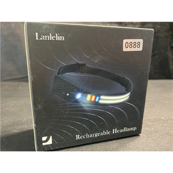 1 Rechargeable/Adjustable Brightness LED Headlamp - New