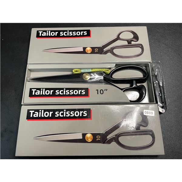 2 Pairs of Tailor Scissors/Sewing/Fabric Scissors - 10-Inch Size - Ergonomic Design - New