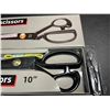 Image 3 : 2 Pairs of Tailor Scissors/Sewing/Fabric Scissors - 10-Inch Size - Ergonomic Design - New