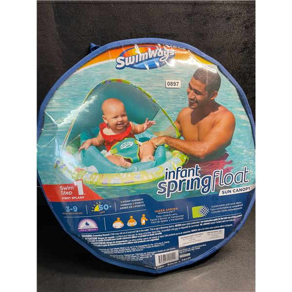 1 SwimWays Infant Spring Float Sun Canopy for Infants (3-9months) - 35" x 29" - New