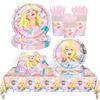 Image 1 : 5 Taylor Swift Themed Birthday Party Supply Sets- 141pc (Plates, Cups, Cutlery, Tablecloth, Napkins)