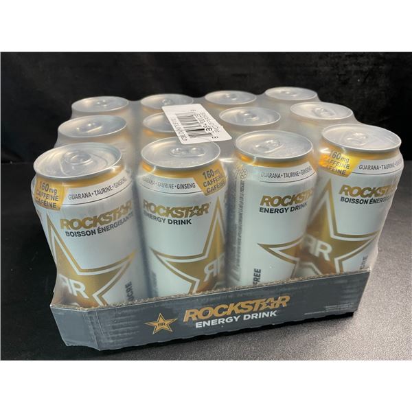 1 Case of Rockstar Energy Drinks - Sugar-Free - 12 Cans Included (473ml Each) - BB: OC 20/2025