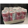 Image 1 : 1 Case of Bubly Cherry Sparkling Water - 12 King Size/Tall Cans (473ml Each) - Cherry Bubly