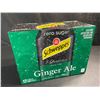Image 1 : 1 Case of Schweppes Zero-Sugar Ginger Ale Soda - 12 Cans (355ml Each)