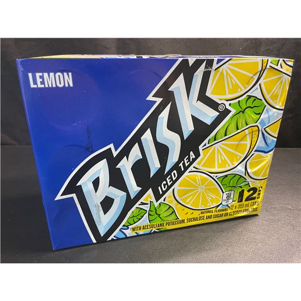 1 Case of Brisk Lemon Iced Tea - 12 Cans Included (355ml Each) - BB: AL14/2025