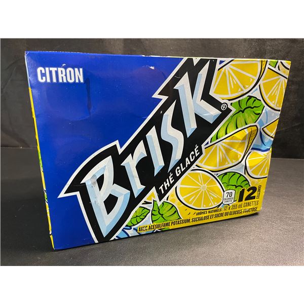1 Case of Brisk Lemon Iced Tea - 12 Cans Included (355ml Each) - BB: AL14/2025