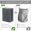 Image 2 : 2 Large Collapsible Cloth Laundry Baskets/Laundry Hampers - 75L Capacity - New