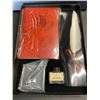 Image 2 : 1 Ink and Quill Feather Dip Ink Pen/Leather Notebook Stationary Set - Brand New
