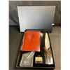 Image 1 : 1 Ink and Quill Feather Dip Ink Pen/Leather Notebook Stationary Set - Brand New