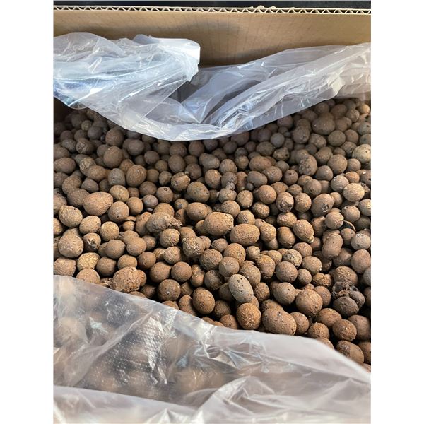 1 Box of Organic Expanded Clay Pebbles for Soil/Hydroponic Rocks for Plants/Gardens - 12LBS In Box