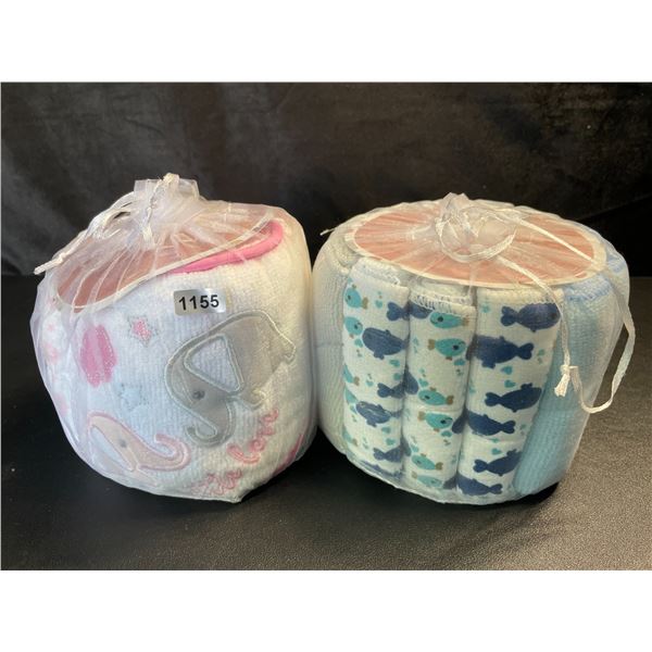 2 Multi-Packs of Baby Wash Clothes - 1x Pink and 1x Blue Pack - New
