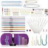 Image 1 : 3 Crochet Hook Sets/Knitting Kits with Pouch - 140PCS Each - Brand New