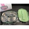 Image 2 : 1 Bento-Style Lunch Box - Green - New