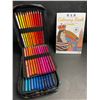 Image 1 : 1 H&B Coloured Pencil Crayon Set with Colouring Book - 72 Colours - Brand New