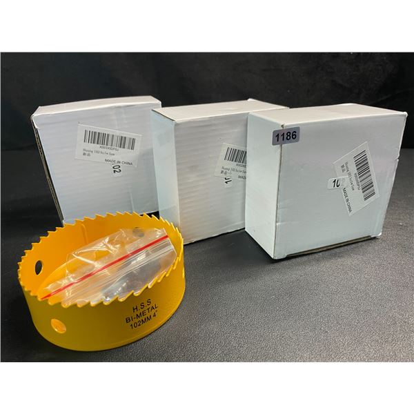 3 Hole Saws - 4inch Size - New