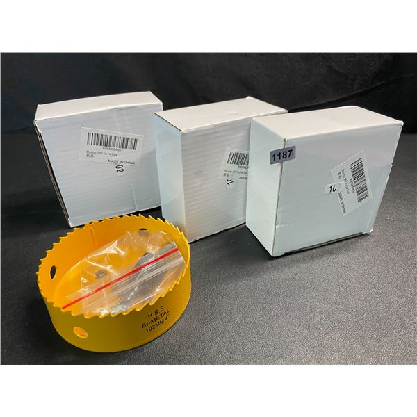 3 Hole Saws - 4inch Size - New
