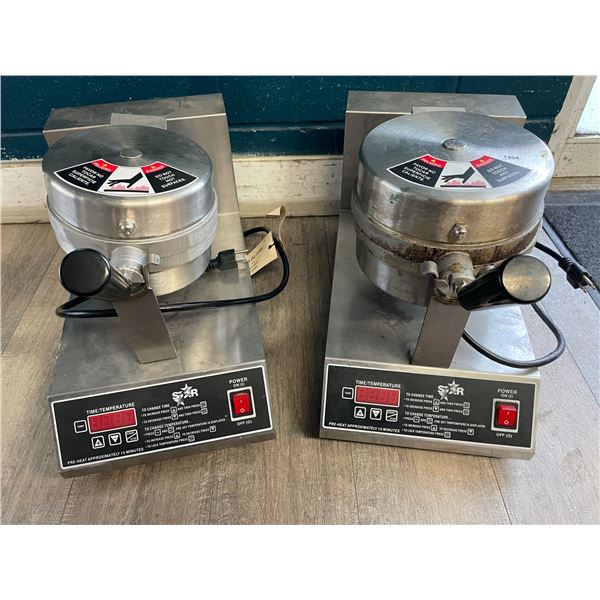 2 STAR Industrial/Commercial Belgian Waffle Makers - Used - Tested/Power On