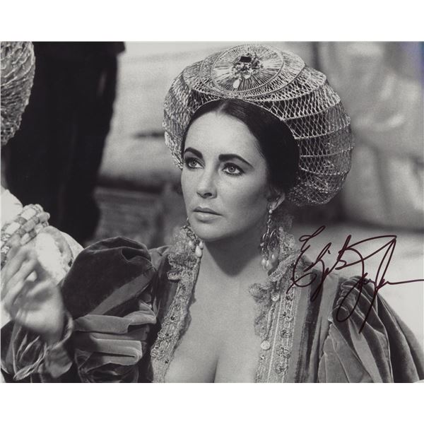 Elizabeth Taylor signed "The Taming of the Shrew" movie photo
