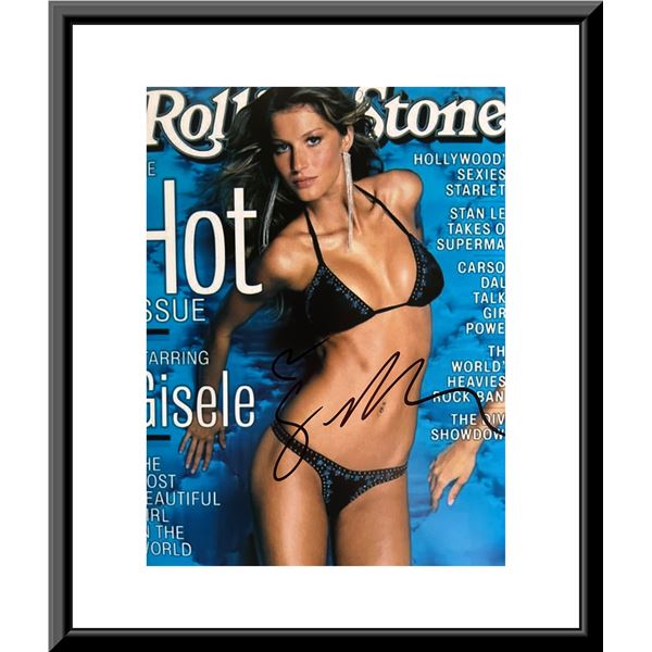 Supermodel Gisele Bündchen signed Rolling Stone Magazine cover photo