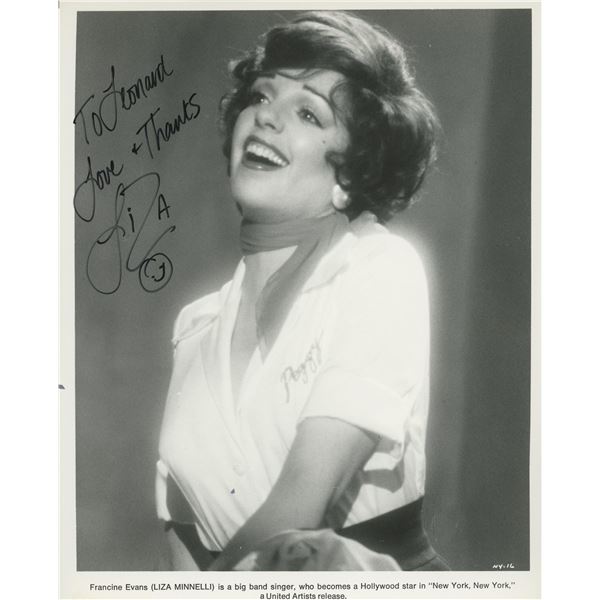 Liza Minnelli signed  photo