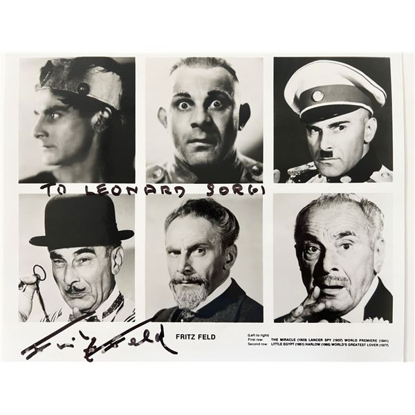 Fritz Feld signed photo