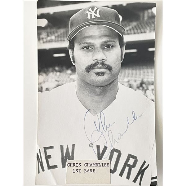 NY Yankees Chris Chambliss signed photo