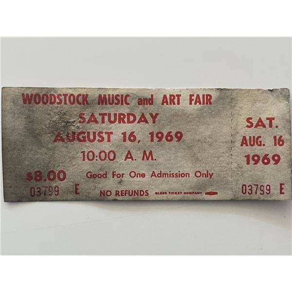 1969 Woodstock ticket