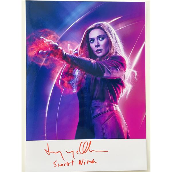 Marvel Scarlet Witch Elizabeth Olsen signed movie photo