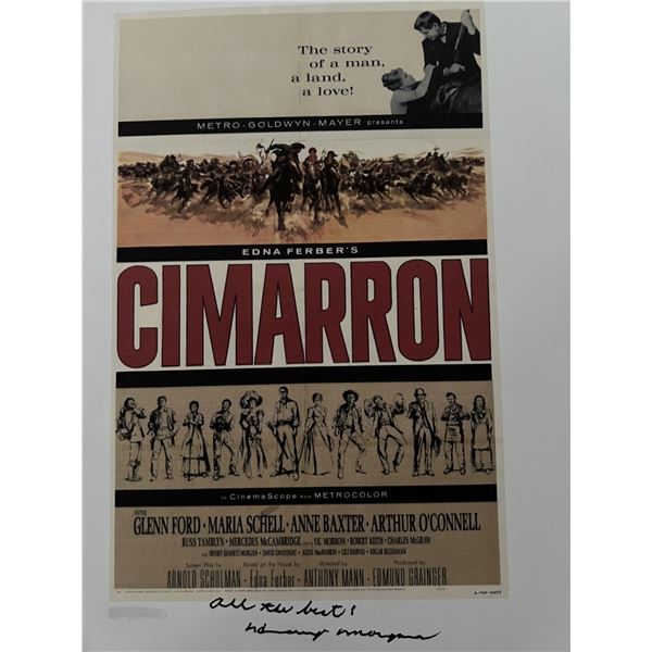 Cimarron Henry Morgan signed movie flyer