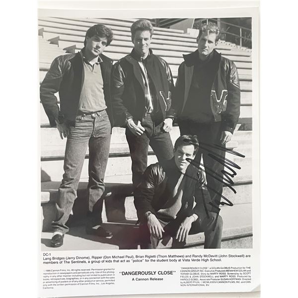 Dangerously Close John Stockwell signed photo