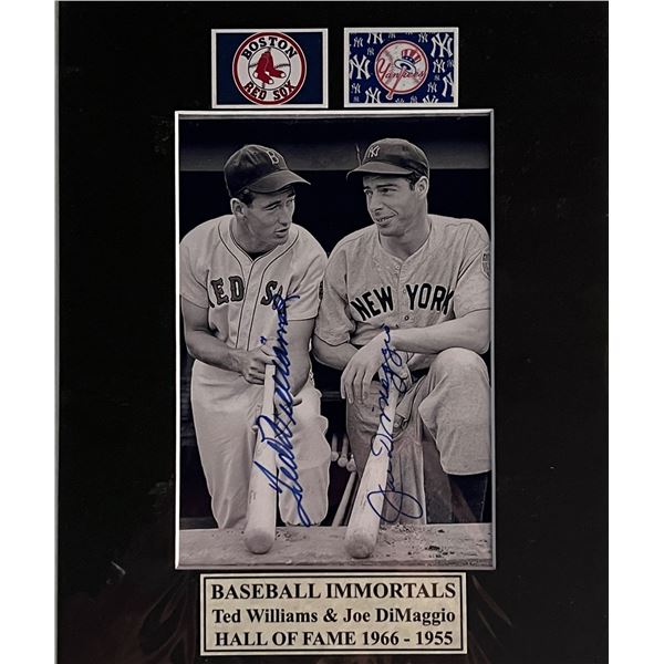 Joe DiMaggio and Ted Williams signed photo