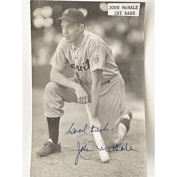 Detroit Tigers John McHale signed photo