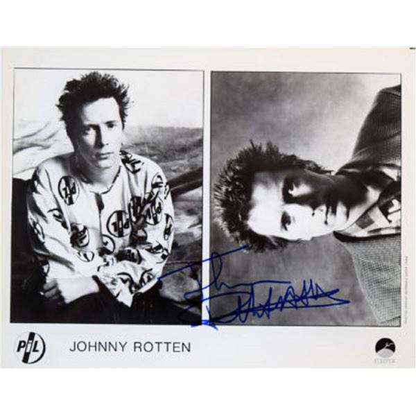 Johnny Rotten signed promo photo