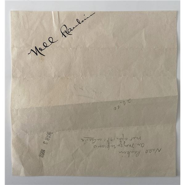 Operatic Soprano Nell Rankin Original Signature