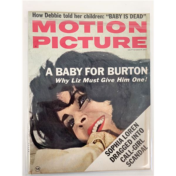 Motion Picture Magazine September 1963 Liz Taylor Cover